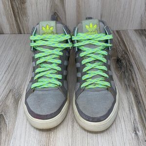 adidas Gray and Neon Green Sneakers